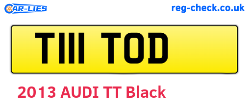 T111TOD are the vehicle registration plates.