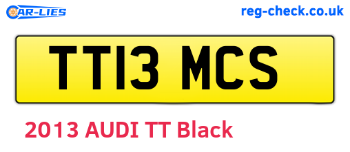 TT13MCS are the vehicle registration plates.