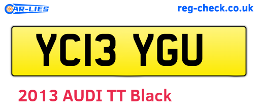 YC13YGU are the vehicle registration plates.