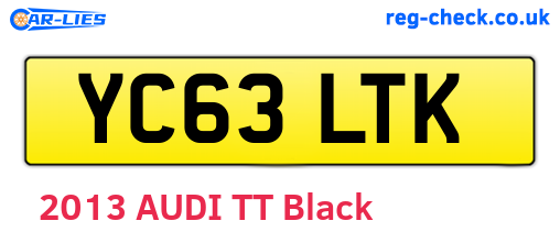 YC63LTK are the vehicle registration plates.