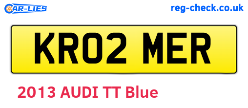 KR02MER are the vehicle registration plates.