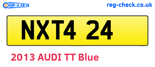 NXT424 are the vehicle registration plates.