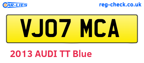 VJ07MCA are the vehicle registration plates.