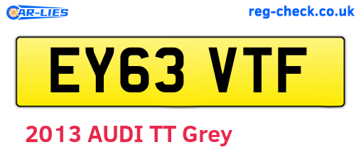 EY63VTF are the vehicle registration plates.