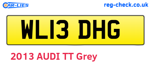 WL13DHG are the vehicle registration plates.