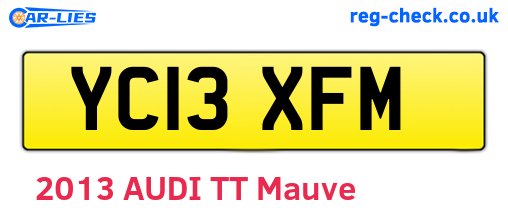 YC13XFM are the vehicle registration plates.