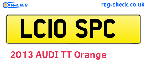 LC10SPC are the vehicle registration plates.