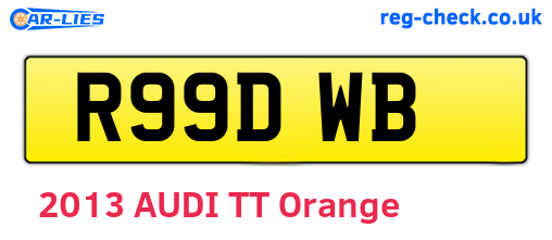 R99DWB are the vehicle registration plates.