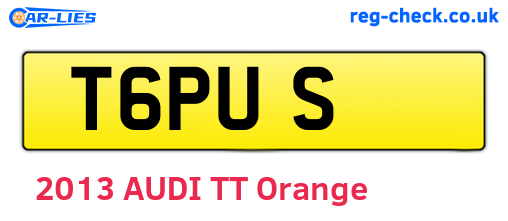 T6PUS are the vehicle registration plates.