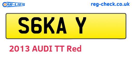 S6KAY are the vehicle registration plates.