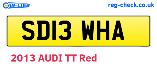 SD13WHA are the vehicle registration plates.
