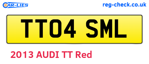 TT04SML are the vehicle registration plates.