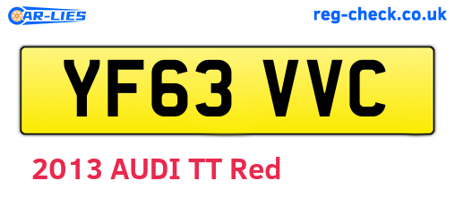 YF63VVC are the vehicle registration plates.