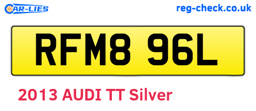 RFM896L are the vehicle registration plates.