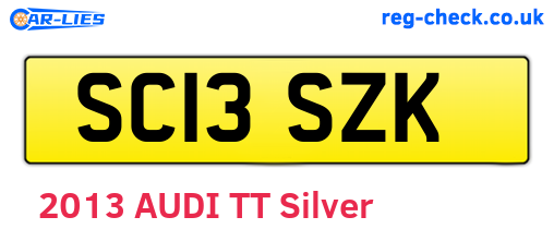 SC13SZK are the vehicle registration plates.