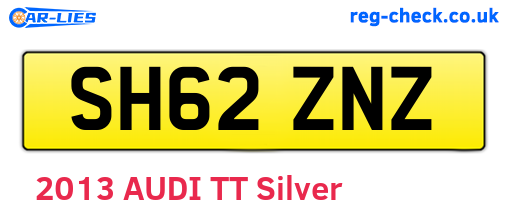 SH62ZNZ are the vehicle registration plates.