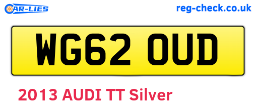 WG62OUD are the vehicle registration plates.