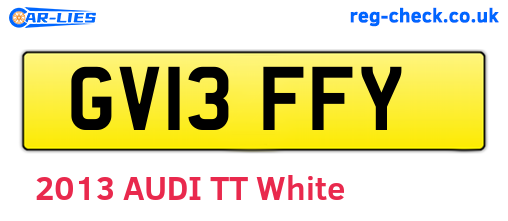 GV13FFY are the vehicle registration plates.