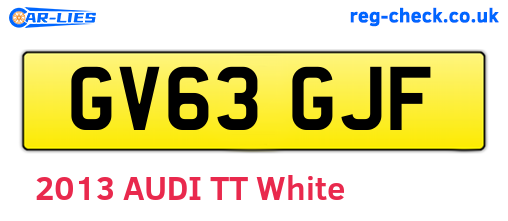GV63GJF are the vehicle registration plates.