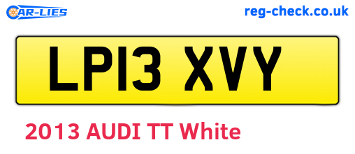 LP13XVY are the vehicle registration plates.