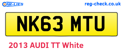 NK63MTU are the vehicle registration plates.