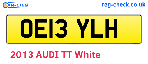 OE13YLH are the vehicle registration plates.