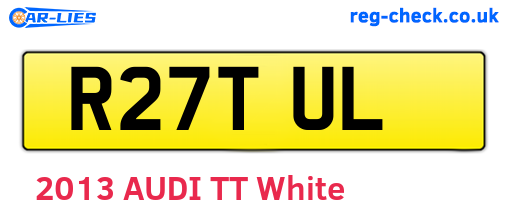 R27TUL are the vehicle registration plates.