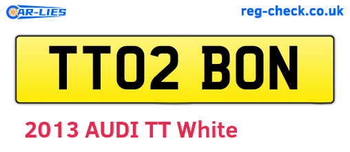 TT02BON are the vehicle registration plates.