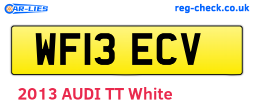 WF13ECV are the vehicle registration plates.