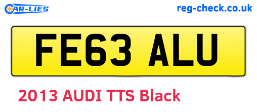 FE63ALU are the vehicle registration plates.