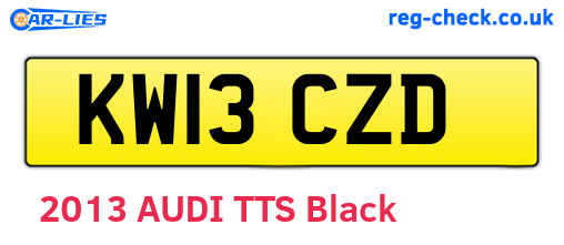 KW13CZD are the vehicle registration plates.