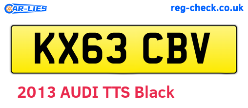 KX63CBV are the vehicle registration plates.
