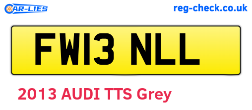 FW13NLL are the vehicle registration plates.