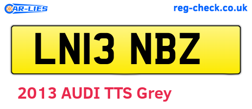 LN13NBZ are the vehicle registration plates.