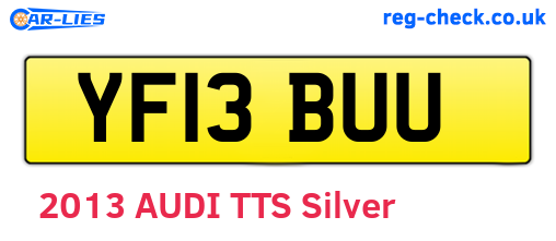 YF13BUU are the vehicle registration plates.