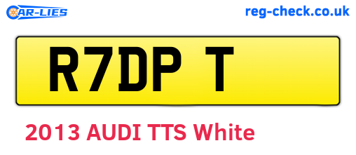 R7DPT are the vehicle registration plates.