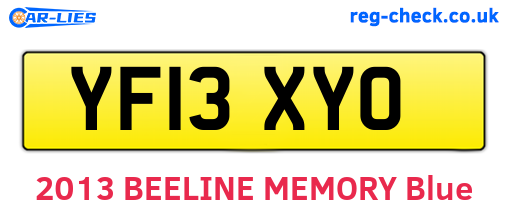 YF13XYO are the vehicle registration plates.