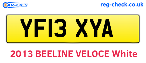 YF13XYA are the vehicle registration plates.