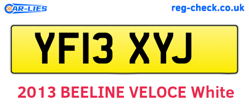 YF13XYJ are the vehicle registration plates.