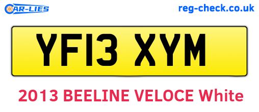 YF13XYM are the vehicle registration plates.
