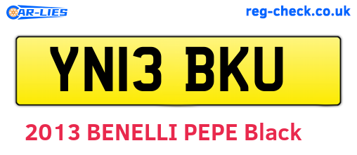 YN13BKU are the vehicle registration plates.