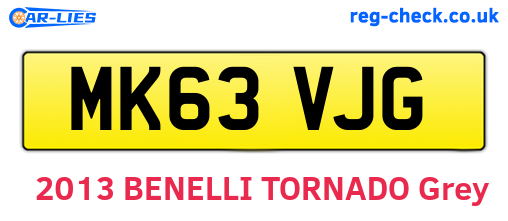 MK63VJG are the vehicle registration plates.
