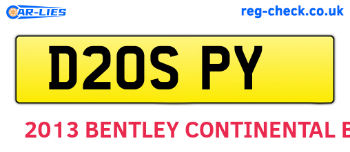D20SPY are the vehicle registration plates.