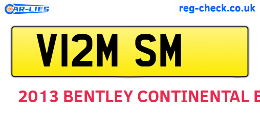V12MSM are the vehicle registration plates.