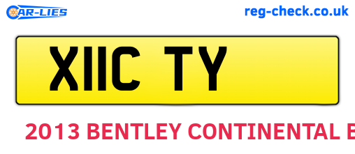 X11CTY are the vehicle registration plates.