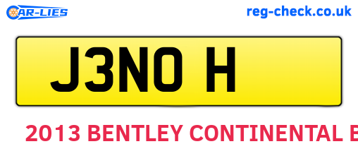 J3NOH are the vehicle registration plates.