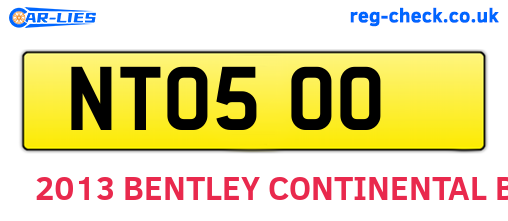 NTO500 are the vehicle registration plates.