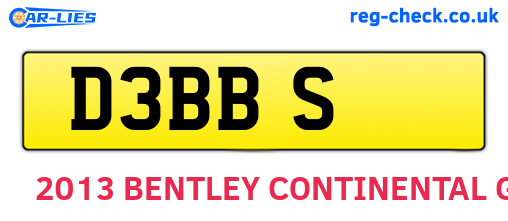 D3BBS are the vehicle registration plates.