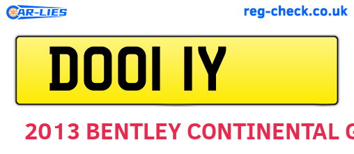 DOO11Y are the vehicle registration plates.