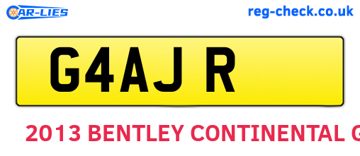G4AJR are the vehicle registration plates.